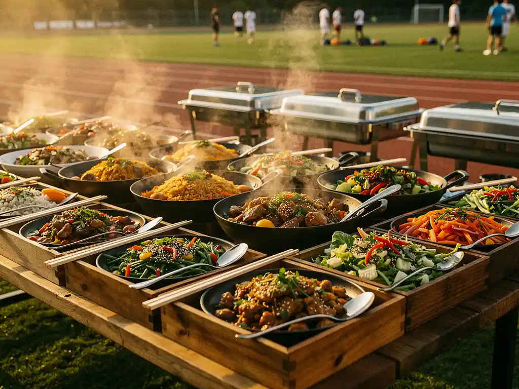 Is Aziatische bedrijfscatering geschikt voor grote sportevenementen en sportdagen?