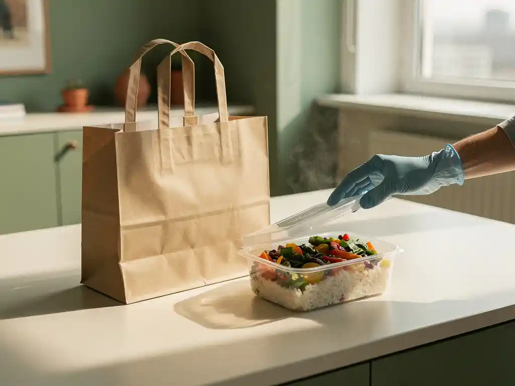 Hoe zorg je voor een hygiënische ontvangst van bezorgde lunch op kantoor?